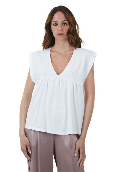 T-shirt Zaez scollo a V e manche spalla scesa DES PETIT HAUTS | T- Shirt | ZAEZ-1E25025502000